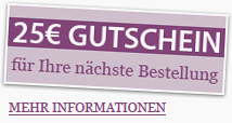 Ab einem Bestellwert von 120€ erhalten Sie einen 25€ Warengutschein!