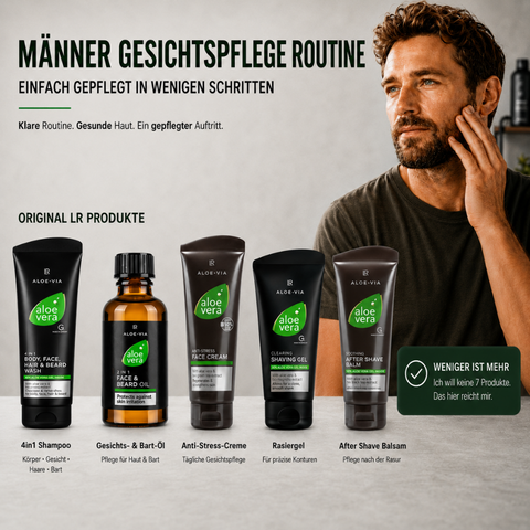 LR Männer Gesichtspflege Routine ohne Rasur